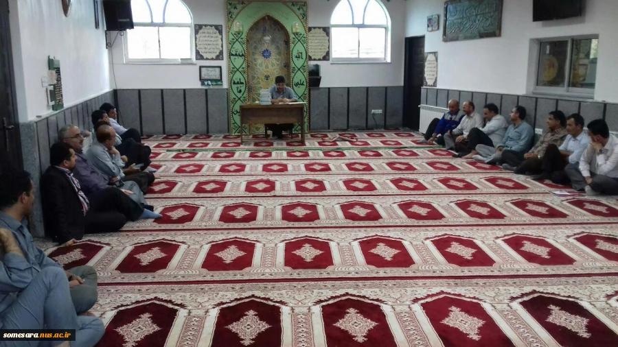 برگزاری جلسه شورای اداری با موضوع ارزش یابی در نماز خانه دانشکده 2