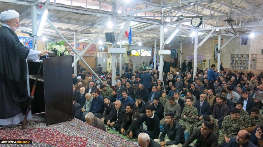 گزارش تصویری حضور پر شور همکاران و دانشجویان بسیجی در نماز جمعه رو 16 آذر  5