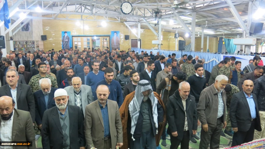 گزارش تصویری حضور پر شور همکاران و دانشجویان بسیجی در نماز جمعه رو 16 آذر  9