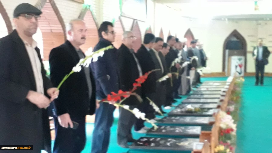 دیدار با امام جمعه شهرستان صومعه سرا و گلباران گلزار شهدا 5