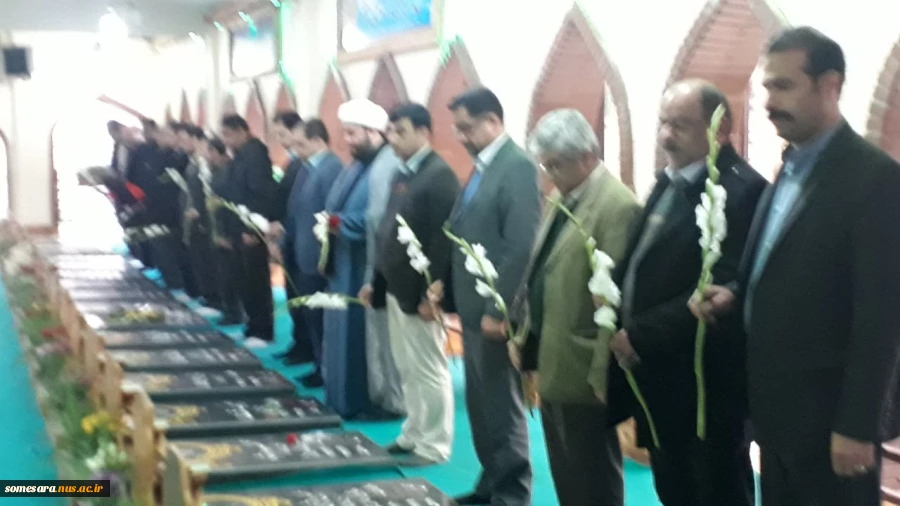 دیدار با امام جمعه شهرستان صومعه سرا و گلباران گلزار شهدا 6