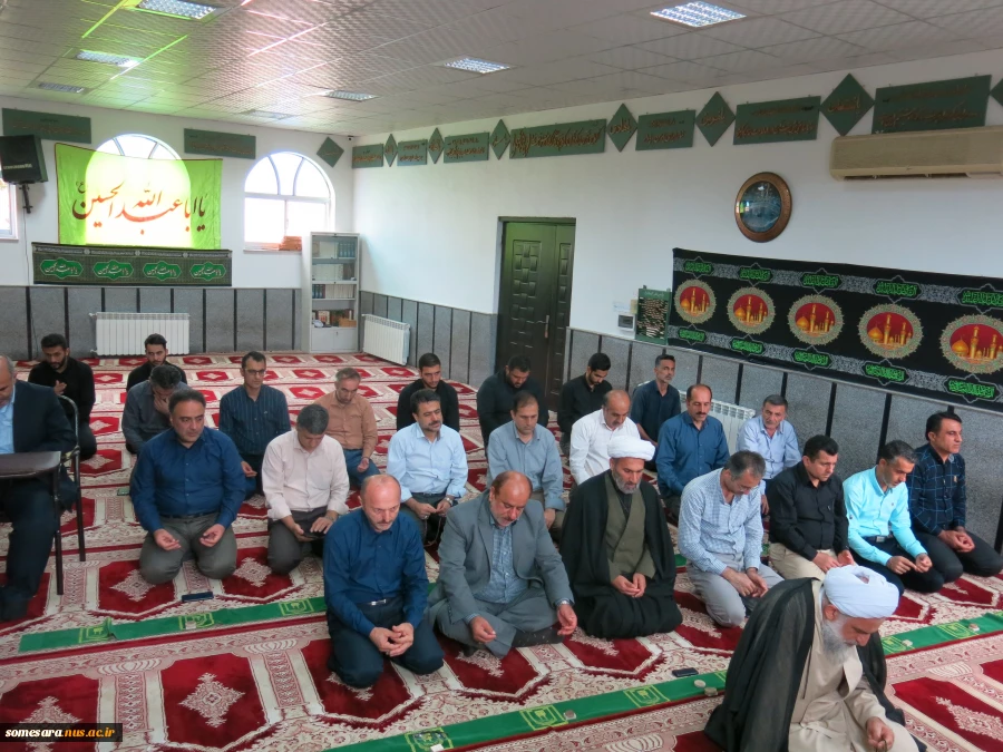 برگزاری مراسم سخنرانی و قرائت زیارت عاشورا در دهه اول محرم و اقامه نماز ظهر و عصر در دانشکده فنی و حرفه ای صومعه سرا 7