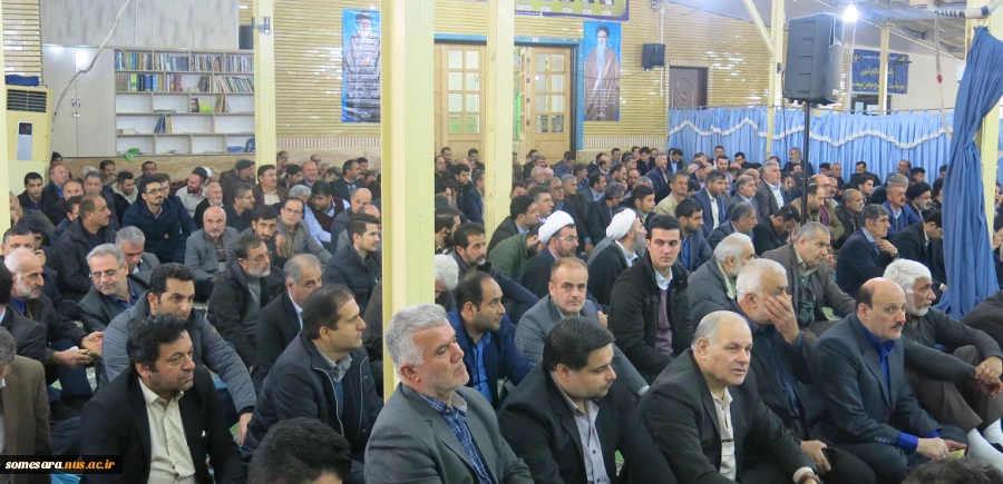 حضور ریاست، اساتید، کارکنان و دانشجویان دانشکده فنی و حرفه ای صومعه سرا، در مصلی شهرستان صومعه سرا  به مناسبت مراسم بزرگداشت 9دی (روز بصیرت ملی) 6