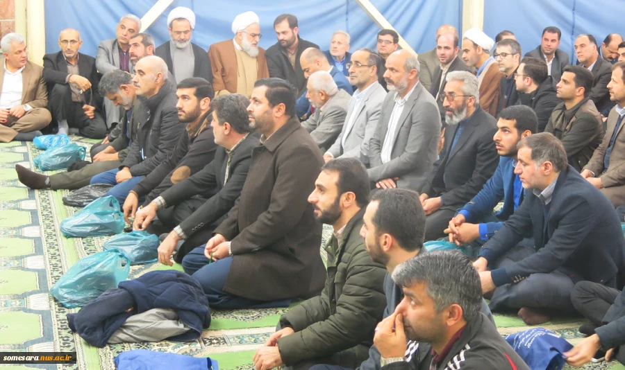 حضور ریاست، اساتید، کارکنان و دانشجویان دانشکده فنی و حرفه ای صومعه سرا، در مصلی شهرستان صومعه سرا  به مناسبت مراسم بزرگداشت 9دی (روز بصیرت ملی) 7