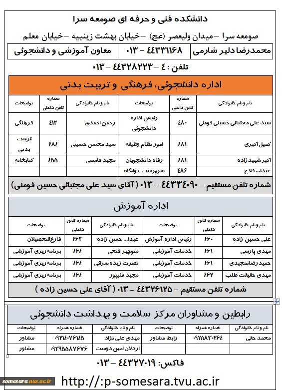 راه های ارتباط با دانشکده فنی و حرفه ای صومعه سرا 4